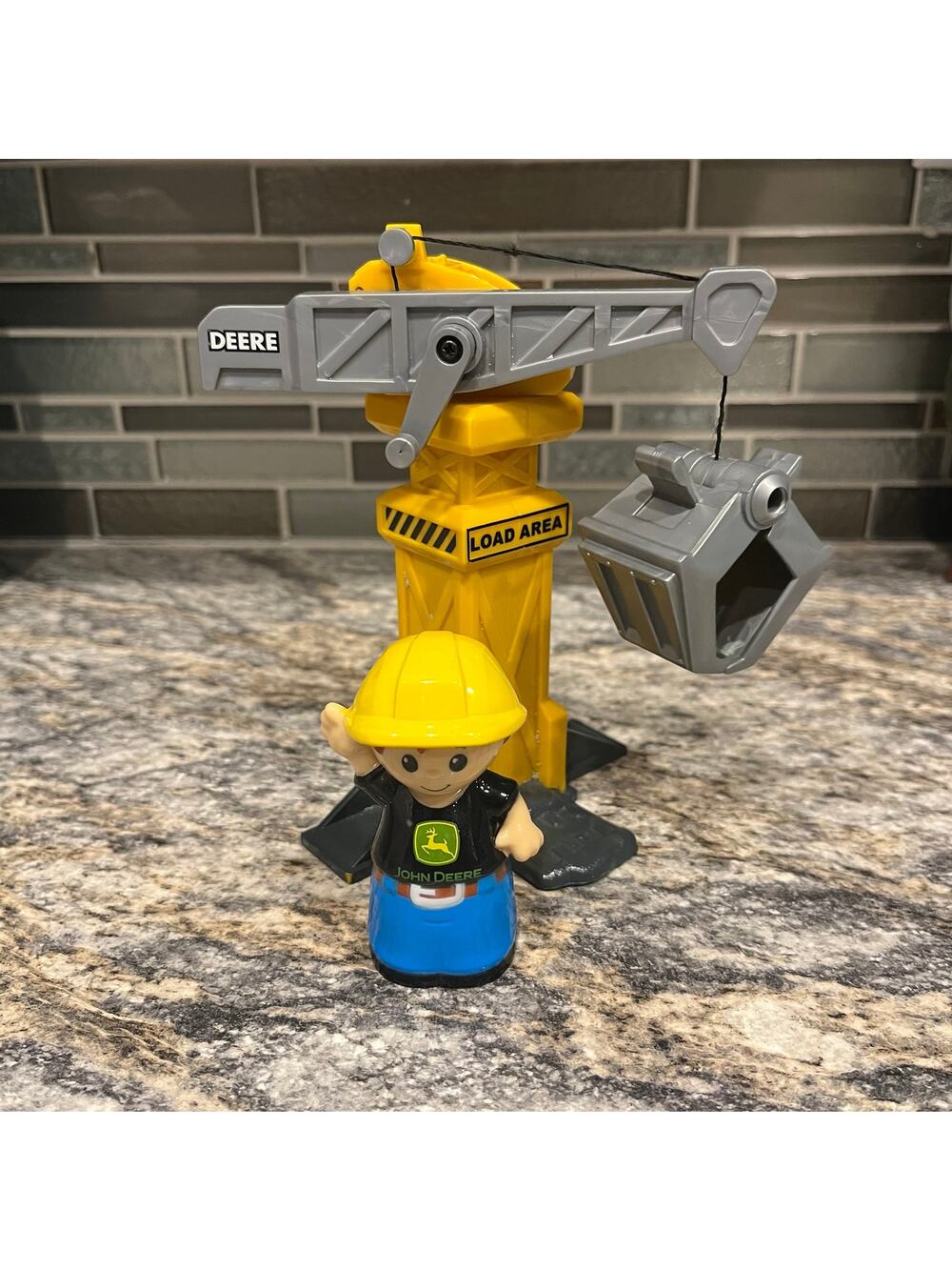 John Deere action figure and crane